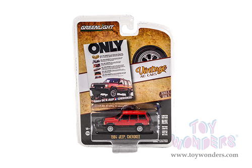 Greenlight - Vintage Ad Cars Series 5 | Jeep&reg; Cherokee Chief "Only in a Jeep&reg; Cherokee" (1984, 1/64 scale diecast model car, Red/Black Stripes) 39080F/48