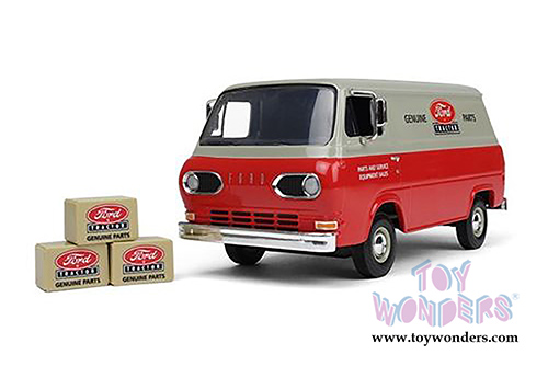First Gear - Ford Tractor Ford Econoline Van (1/25 scale diecast model car, Red/Beige) 40-0384