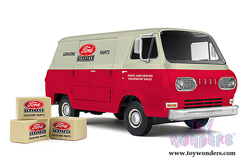 First Gear - Ford Tractor Ford Econoline Van (1/25 scale diecast model car, Red/Beige) 40-0384