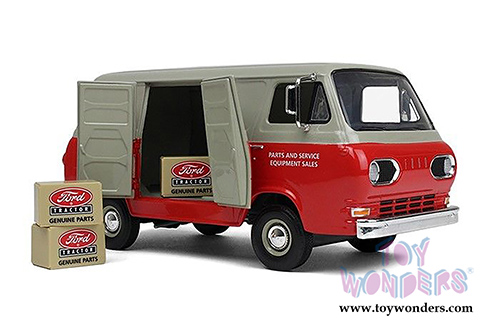 First Gear - Ford Tractor Ford Econoline Van (1/25 scale diecast model car, Red/Beige) 40-0384