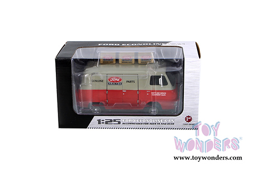 First Gear - Ford Tractor Ford Econoline Van (1/25 scale diecast model car, Red/Beige) 40-0384
