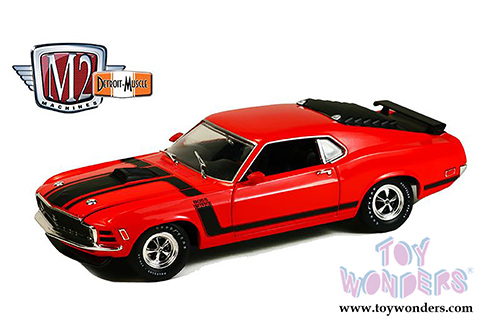 Castline M2 Machines Detroit-Muscle Premium - Ford Mustang Boss 302 Hard Top (1970, 1/24 scale diecast model car, Red) 40300/48A