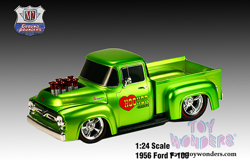 Castline M2 Ground Pounders - Ford F-100 Truck (1956, 1/24 scale diecast model car, Lime Green) 40300/50B