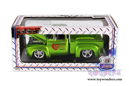 Castline M2 Ground Pounders - Ford F-100 Truck (1956, 1/24 scale diecast model car, Lime Green) 40300/50B