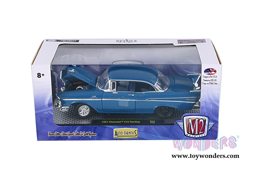 Castline M2 Machines Auto-Thentics | Chevrolet 210 Hardtop (1957, 1/24 scale diecast model car, Harbor Blue) 40300/54A