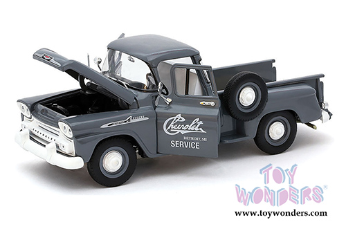 Castline M2 Machines Auto-Trucks | Chevrolet Apache Stepside Pickup (1958, 1/24 scale diecast model car, Granite Gray) 40300/55A
