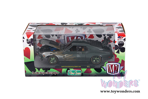 Castline M2 Machines Wild Cards - Ford Mustang Boss 429 Hard Top (1970, 1/24 scale diecast model car, Charcoal Metallic) 40300/57A