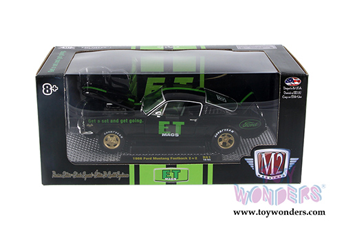Castline M2 Machines ET-MAGS | Ford Mustang Fastback 2+2 Hardtop (1966, 1/24 scale diecast model car, Gloss Black) 40300/61A