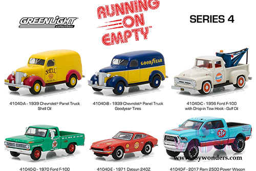 Greenlight - Running on Empty Series 4 (1/64 scale diecast model car, Asstd.) 41040/48