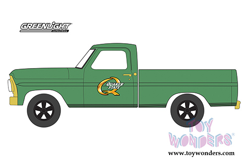 Greenlight - Running on Empty Series 5 | Ford F-100 Pickup Truck Quaker State (1969, 1/64 scale diecast model car, Green) 41050D/48