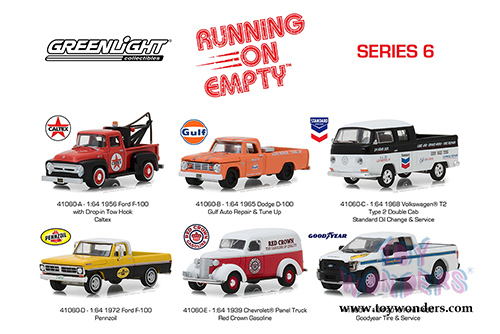 Greenlight - Running On Empty Series 6 (1/64 scale diecast model car, Asstd.) 41060/6