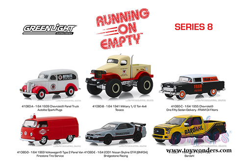 Greenlight - Running on Empty Series 8 (1/64 scale diecast model car, Asstd.) 41080/48