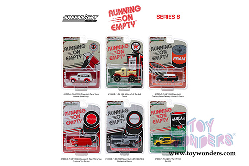 Greenlight - Running on Empty Series 8 (1/64 scale diecast model car, Asstd.) 41080/48