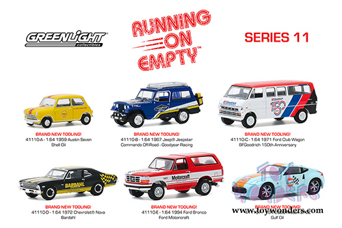 Greenlight - Running on Empty Series 11 (1/64 scale diecast model car, Asstd.) 41110/48