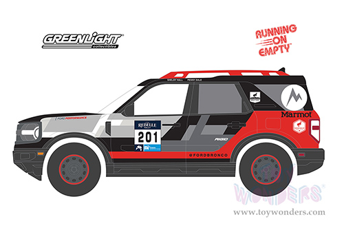 Greenlight - Running on Empty Series 13 | Ford Bronco Sport #201 Winner Rebelle Rally (2021, 1/64 scale diecast model car, Black/Red/Gray) 41130F/48
