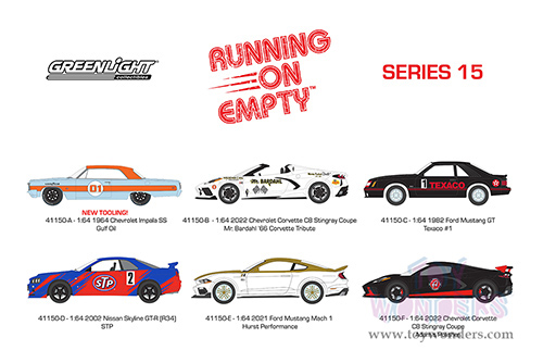 Greenlight - Running On Empty Series 15 (1/64 scale diecast model car, Asstd.) 41150/48