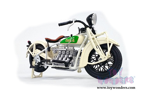 New Ray - Indian Chief Motorcycle (1930, 1/12 scale diecast model motorcycle, White) 42163