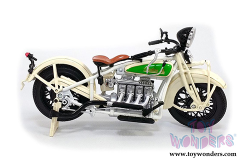 New Ray - Indian Chief Motorcycle (1930, 1/12 scale diecast model motorcycle, White) 42163