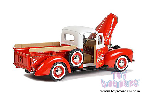 Motor City Coca-Cola - Ford Pickup with Cooler Accessory (1940, 1/24 scale diecast model car, Red/White) 424040