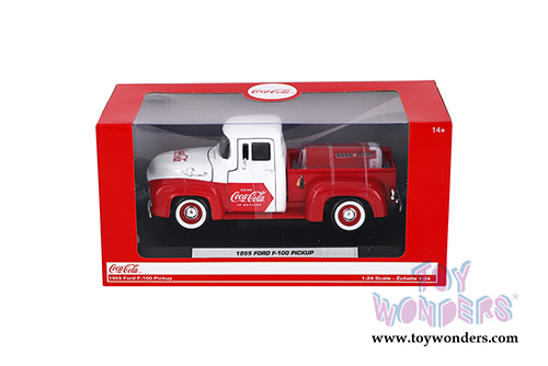 Motor City Coca-Cola - Ford F-100 Pickup with Vending Machine Accessory (1955, 1/24 scale diecast model car, Red/White) 424055