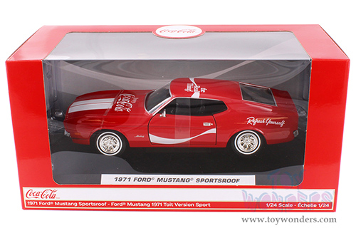 Motor City Coca-Cola - Ford® Mustang® Sportsroof (1971, 1/24 scale diecast model car, Red) 424071 MAP: $39.99