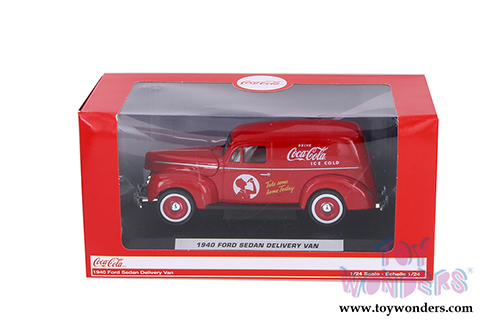 Motor City Coca-Cola - Ford Sedan Delivery Van (1940, 1/24 scale diecast model car, Red) 424194