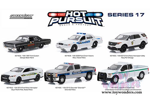 Greenlight - Hot Pursuit Series 17 (1/64 scale diecast model car, Asstd.) 42740/6