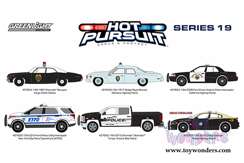 Greenlight - Hot Pursuit Series 19 (1/64 scale diecast model car, Asstd.) 42760/48
