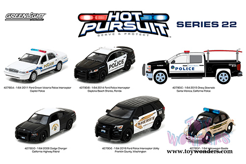 Greenlight - Hot Pursuit Series 22 (1/64 scale diecast model car, Asstd.) 42790/6