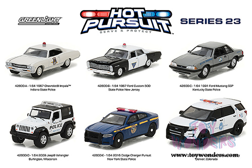 Greenlight - Hot Pursuit Series 23 (1/64 scale diecast model car, Asstd.) 42800/48