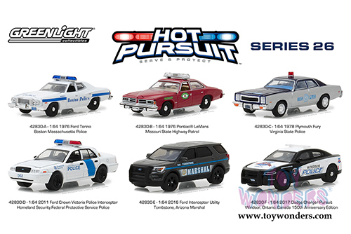 Greenlight - Hot Pursuit Series 26 (1/64 scale diecast model car, Asstd.) 42830/48