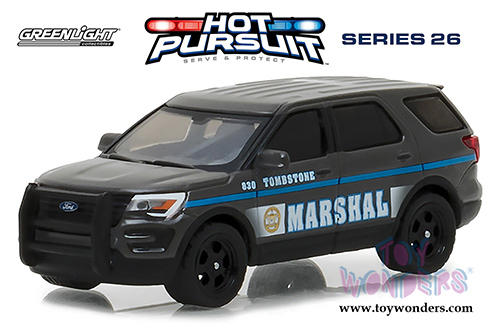 Greenlight - Hot Pursuit Series 26 | Ford Interceptor Utility Tombstone, Arizona Marshal (2016, 1/64 scale diecast model car, Black) 42830E/48