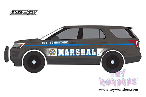 Greenlight - Hot Pursuit Series 26 | Ford Interceptor Utility Tombstone, Arizona Marshal (2016, 1/64 scale diecast model car, Black) 42830E/48
