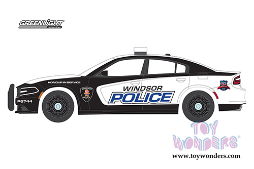 Greenlight - Hot Pursuit Series 26 | Dodge Charger Windsor Police Service (2017, 1/64 scale diecast model car, Black/White) 42830F/48