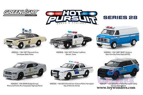 Greenlight - Hot Pursuit Series 28 (1/64 scale diecast model car, Asstd.) 42850/48