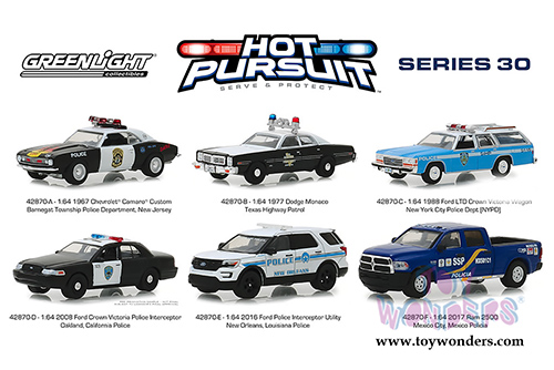Greenlight - Hot Pursuit Series 30 (1/64 scale diecast model car, Asstd.) 42870/48