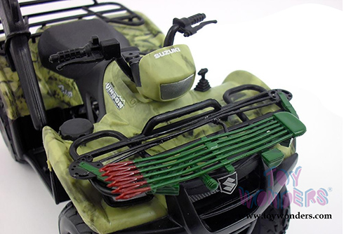 New Ray - Suzuki Vinson Auto 500 4X4 Hunting Quad Runner ATV (1/12 scale diecast model car, Camouflage Green) 42903A