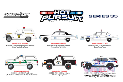 Greenlight - Hot Pursuit Series 35 (1/64 scale diecast model car, Asstd.) 42920/6
