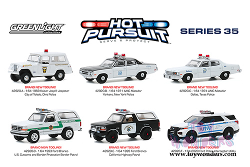 Greenlight - Hot Pursuit Series 35 (1/64 scale diecast model car, Asstd.) 42920/6