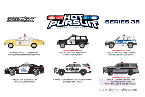 Greenlight - Hot Pursuit Series 38 (1/64 scale diecast model car, Asstd.) 42960/48