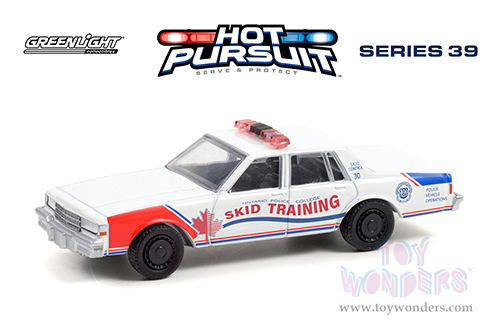 Greenlight - Hot Pursuit Series 39 | Chevrolet® Caprice Skid Training Car "Ontario Police College" (Canada) (1987, 1/64 scale diecast model car, White) 42970B/48