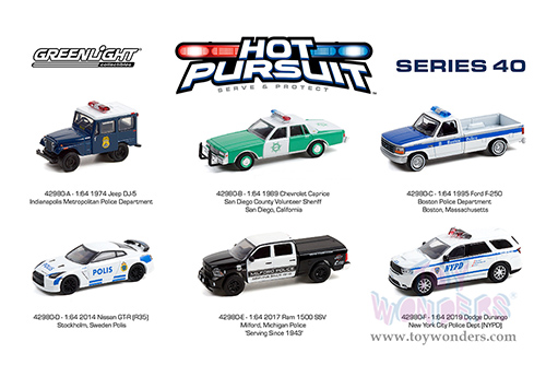 Greenlight - Hot Pursuit Series 40 (1/64 scale diecast model car, Asstd.) 42980/48