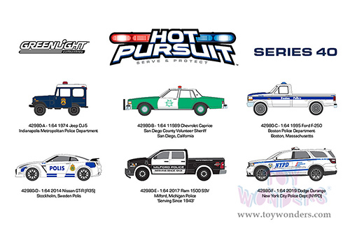 Greenlight - Hot Pursuit Series 40 (1/64 scale diecast model car, Asstd.) 42980/48