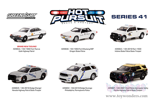 Greenlight - Hot Pursuit Series 41 (1/64 scale diecast model car, Asstd.) 42990/48