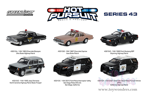 Greenlight - Hot Pursuit Series 43 (1/64 scale diecast model car, Asstd.) 43010/48