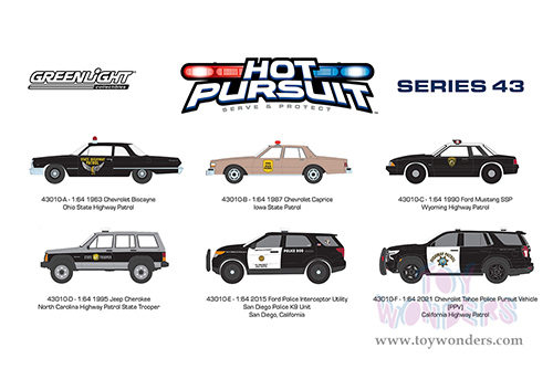 Greenlight - Hot Pursuit Series 43 (1/64 scale diecast model car, Asstd.) 43010/48