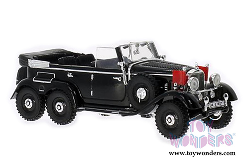 Signature Models Premier Miniature - Mercedes-Benz G4 Convertible (1938, 1/43 scale diecast model car, Black) 43706BK