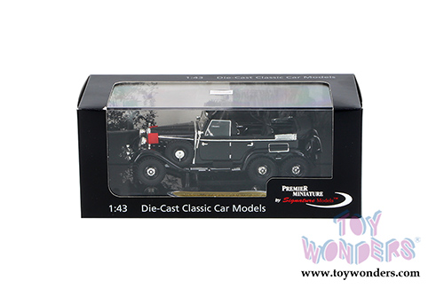 Signature Models Premier Miniature - Mercedes-Benz G4 Convertible (1938, 1/43 scale diecast model car, Black) 43706BK