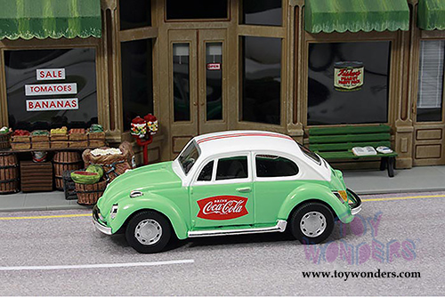 Motor City Coca-Cola - VW Beetle Hard Top  (1966, 1/43 scale diecast model car, Green) 440031