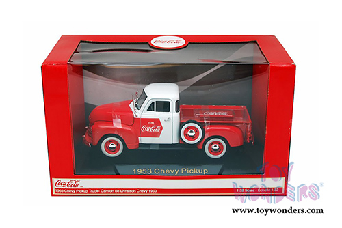 Motor City Coca-Cola - Chevy Pickup (1953, 1/32 scale diecast model car,  White w/Red) 440664